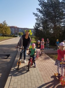 Rudenėlis su paspirtukais